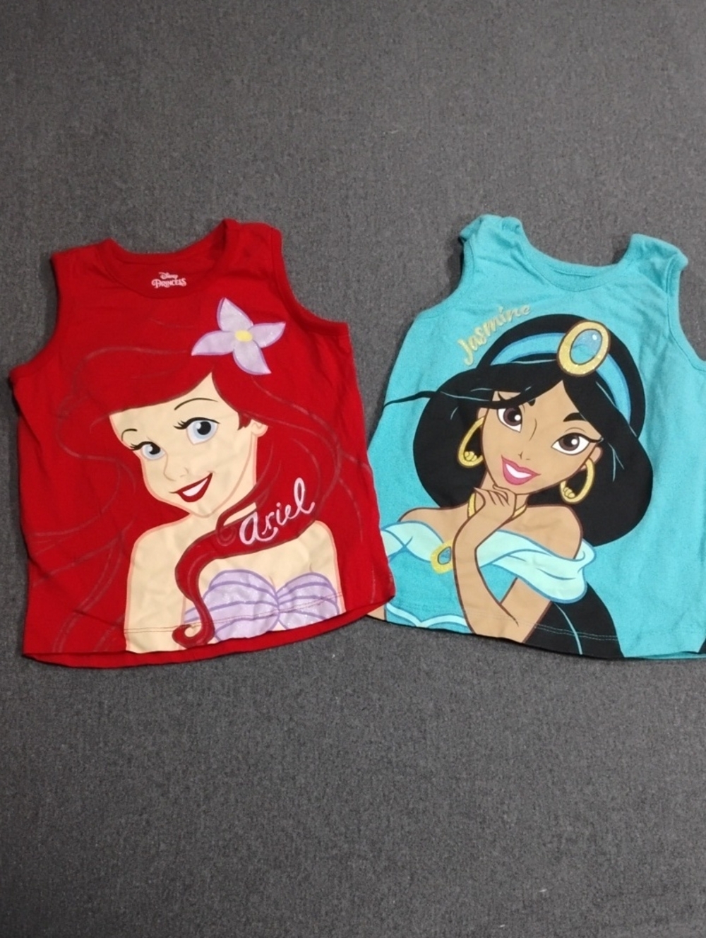 Disney Girls' Ariel Red Tank Top with Princess Graphic
